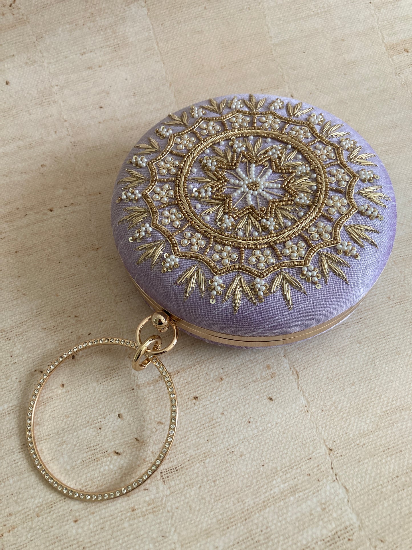 Aarza Purple Bangle Clutch (ST735)