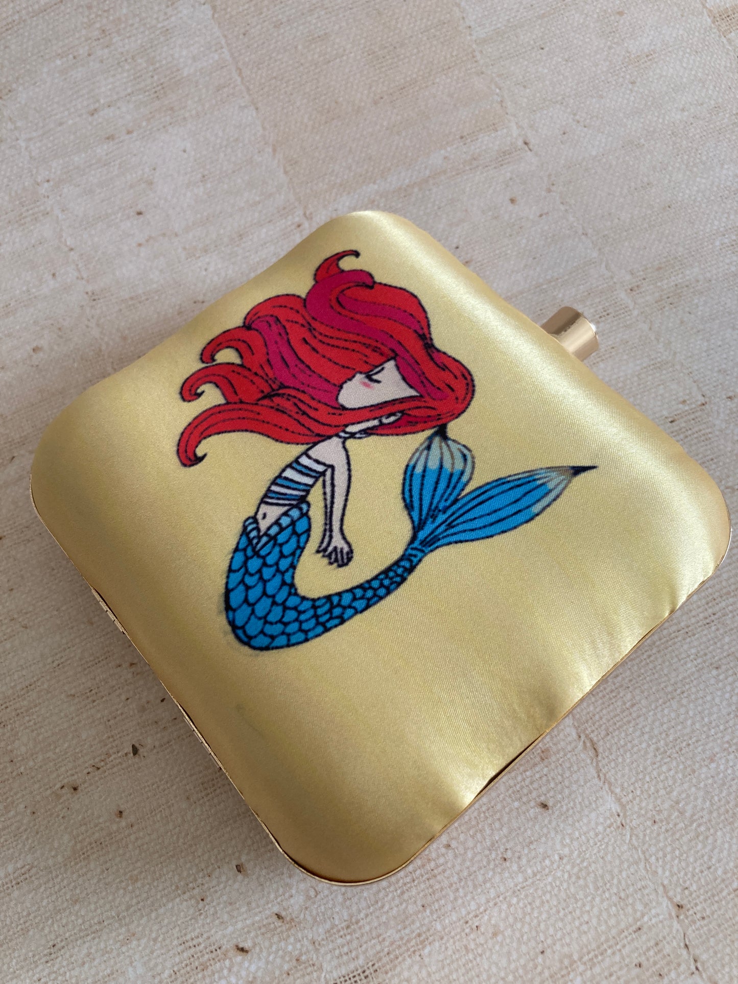 Ariel Yellow Mermaid Square Clutch (ST297)