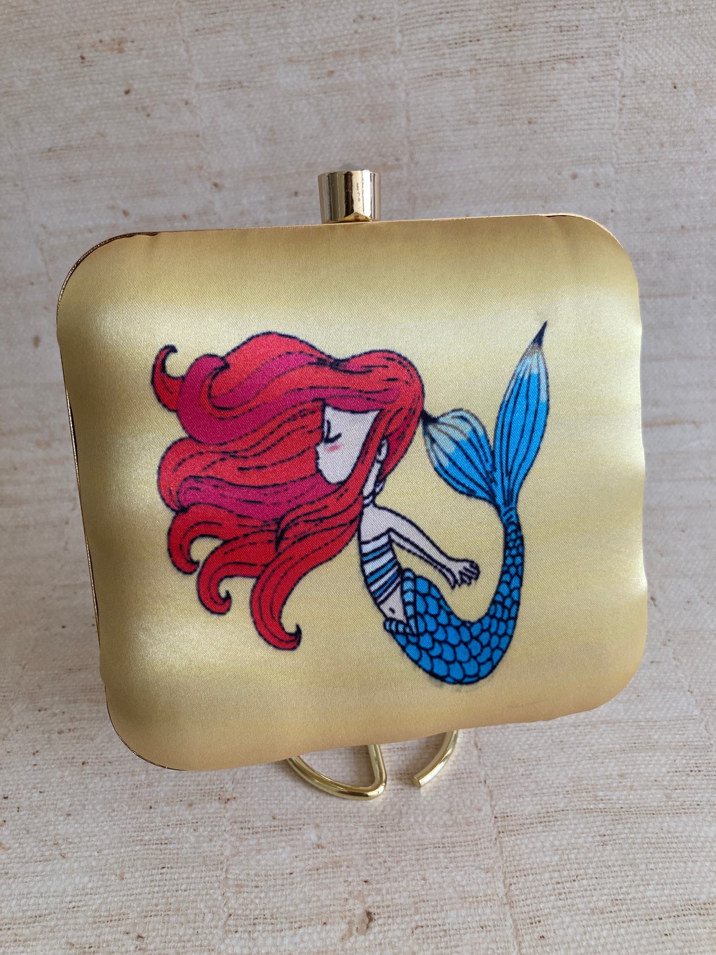 Ariel Yellow Mermaid Square Clutch (ST297)