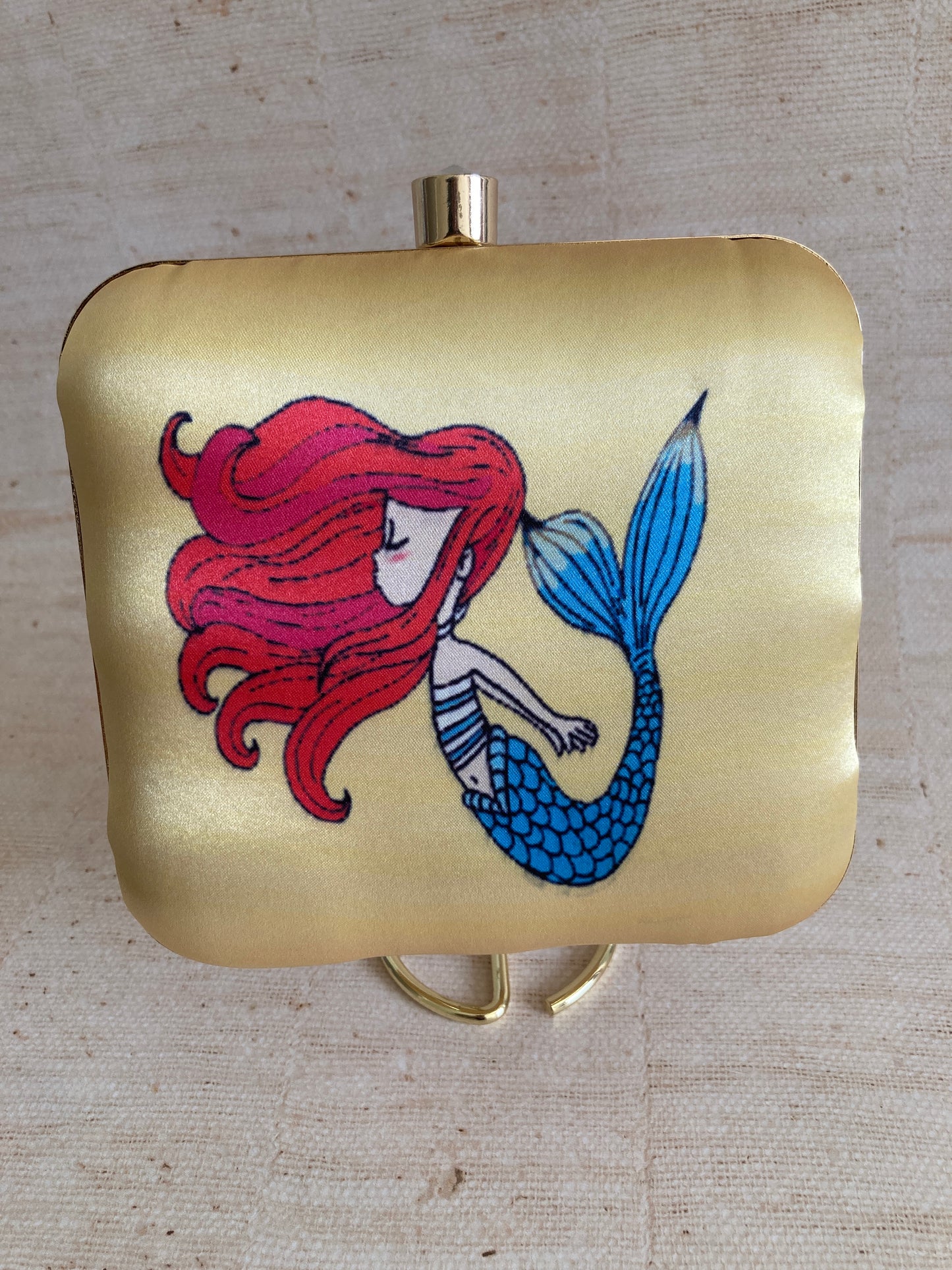 Ariel Yellow Mermaid Square Clutch (ST297)