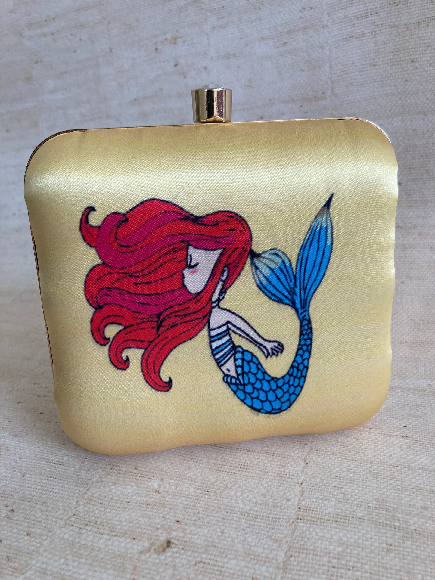 Ariel Yellow Mermaid Square Clutch (ST297)