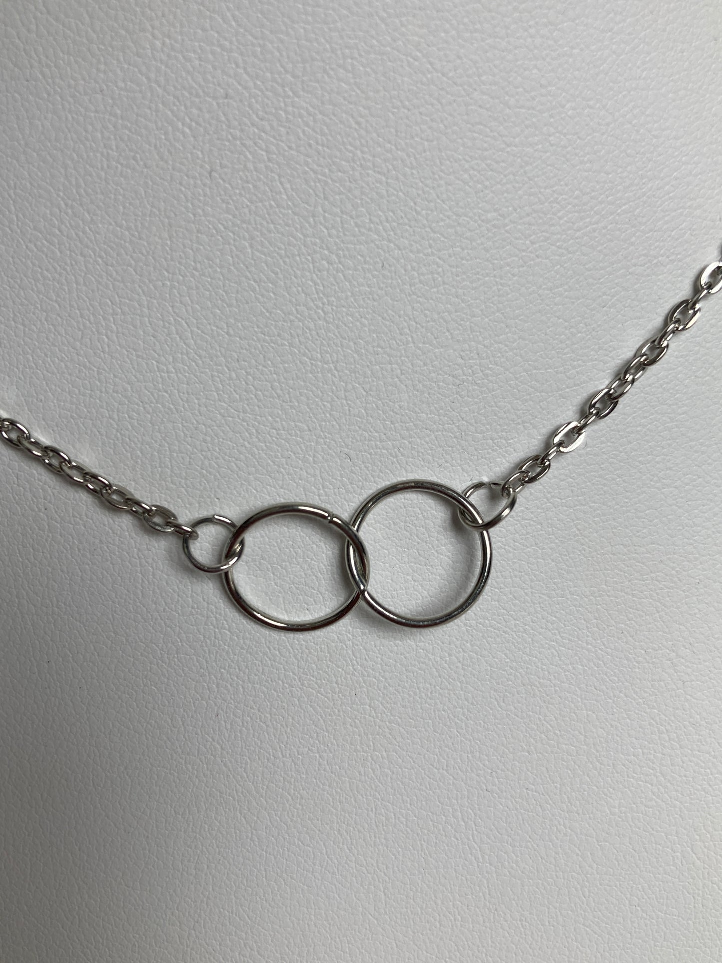 Double Circle Necklace (ST199) Silver