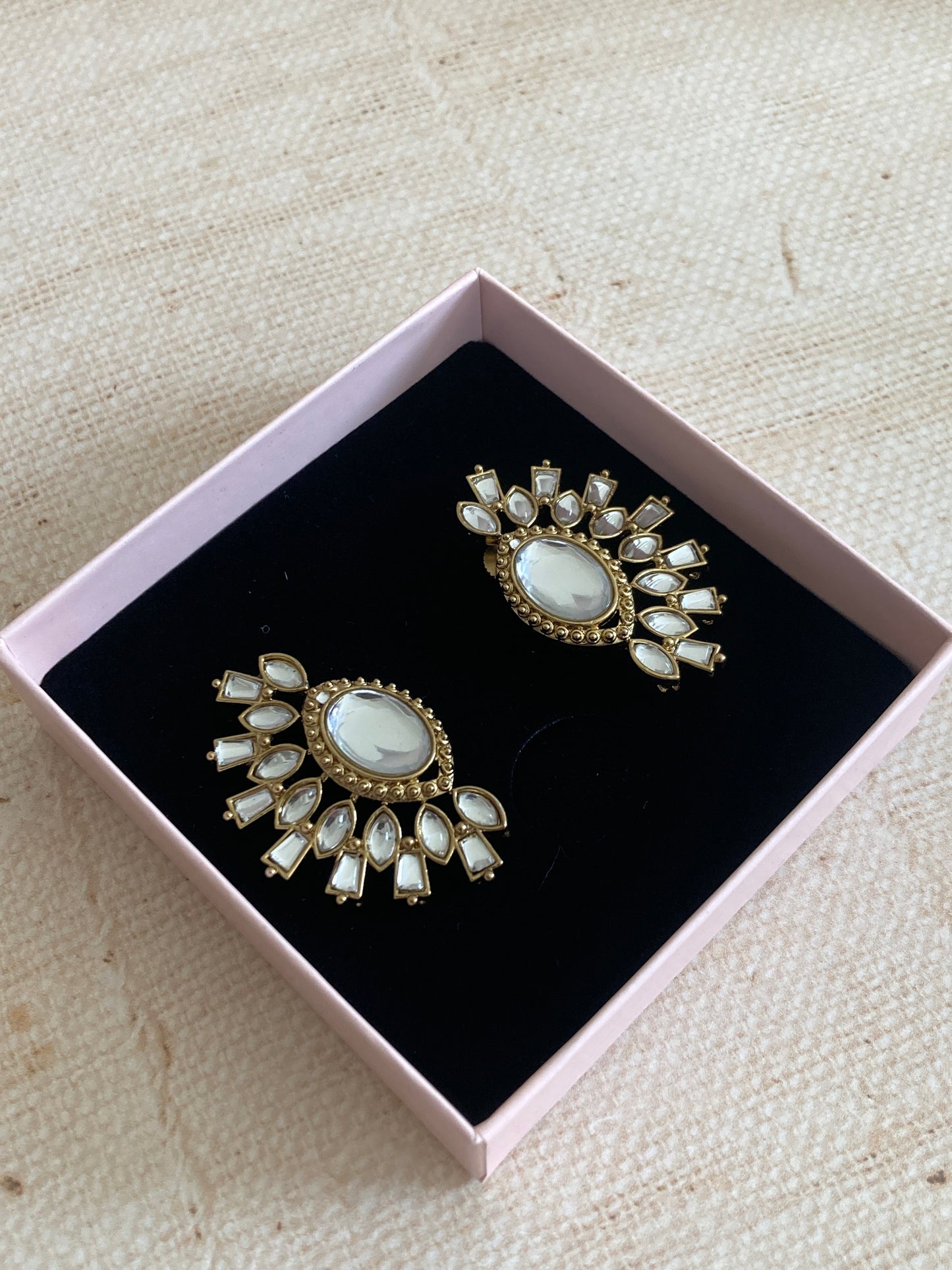 Nova Silver Kundan Earrings (ST981)