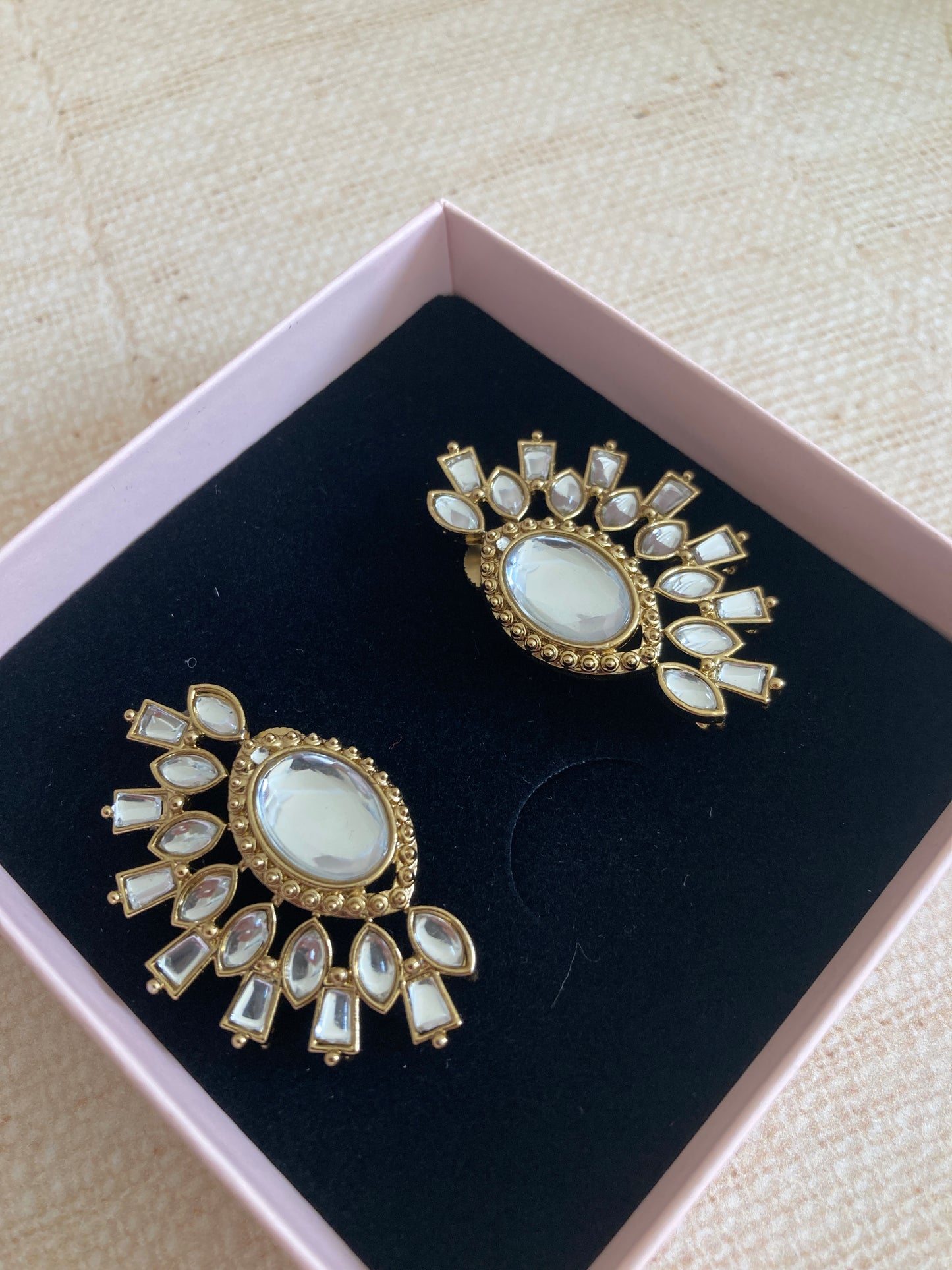 Nova Silver Kundan Earrings (ST981)