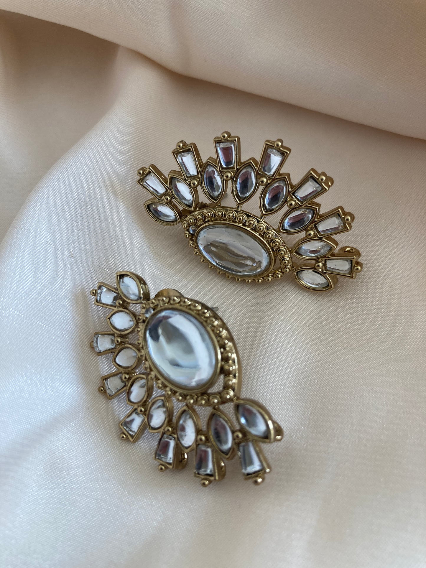 Nova Silver Kundan Earrings (ST981)