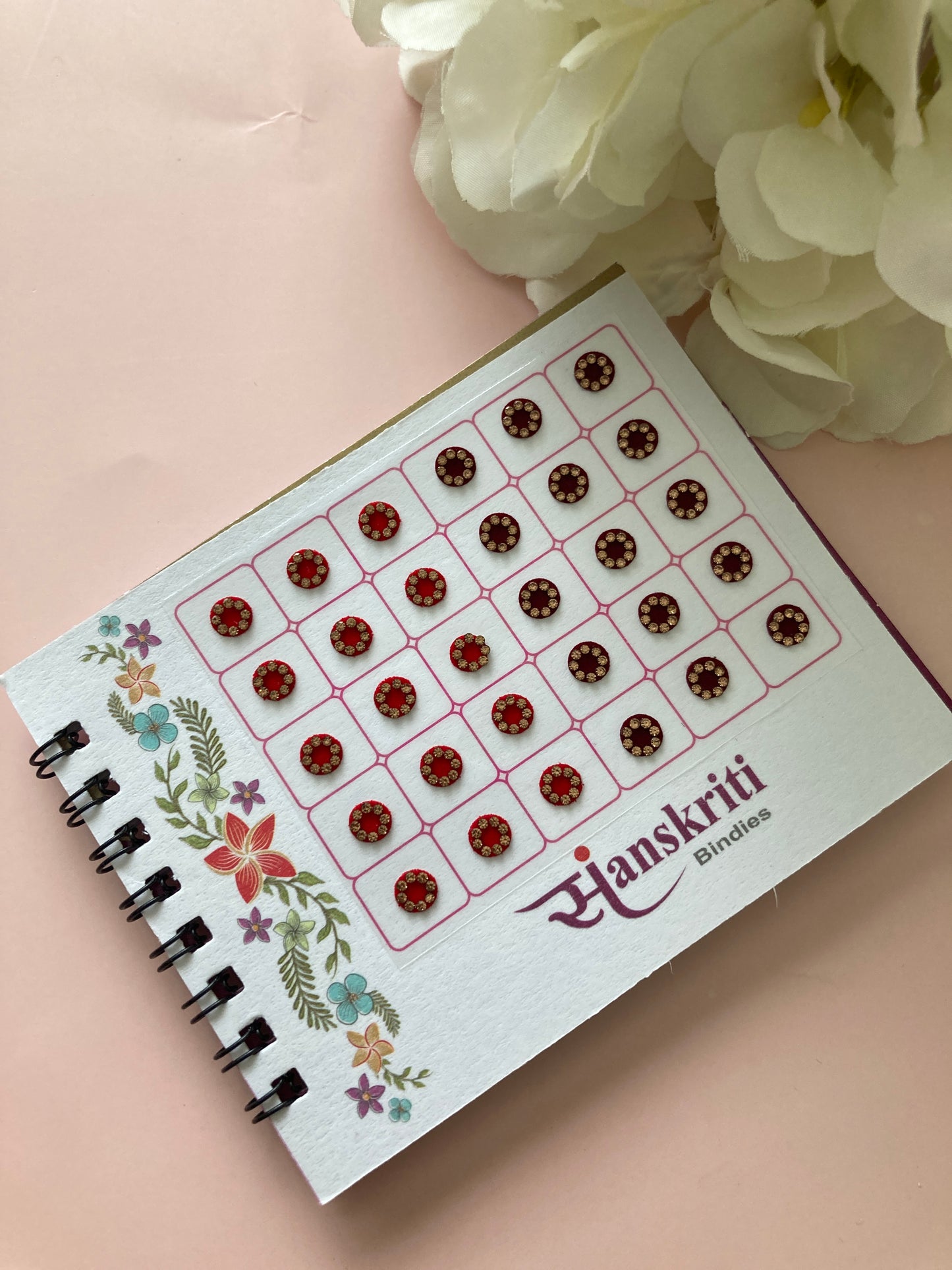 Round Multicoloured Stone 120 Bindi Booklet (ST783)