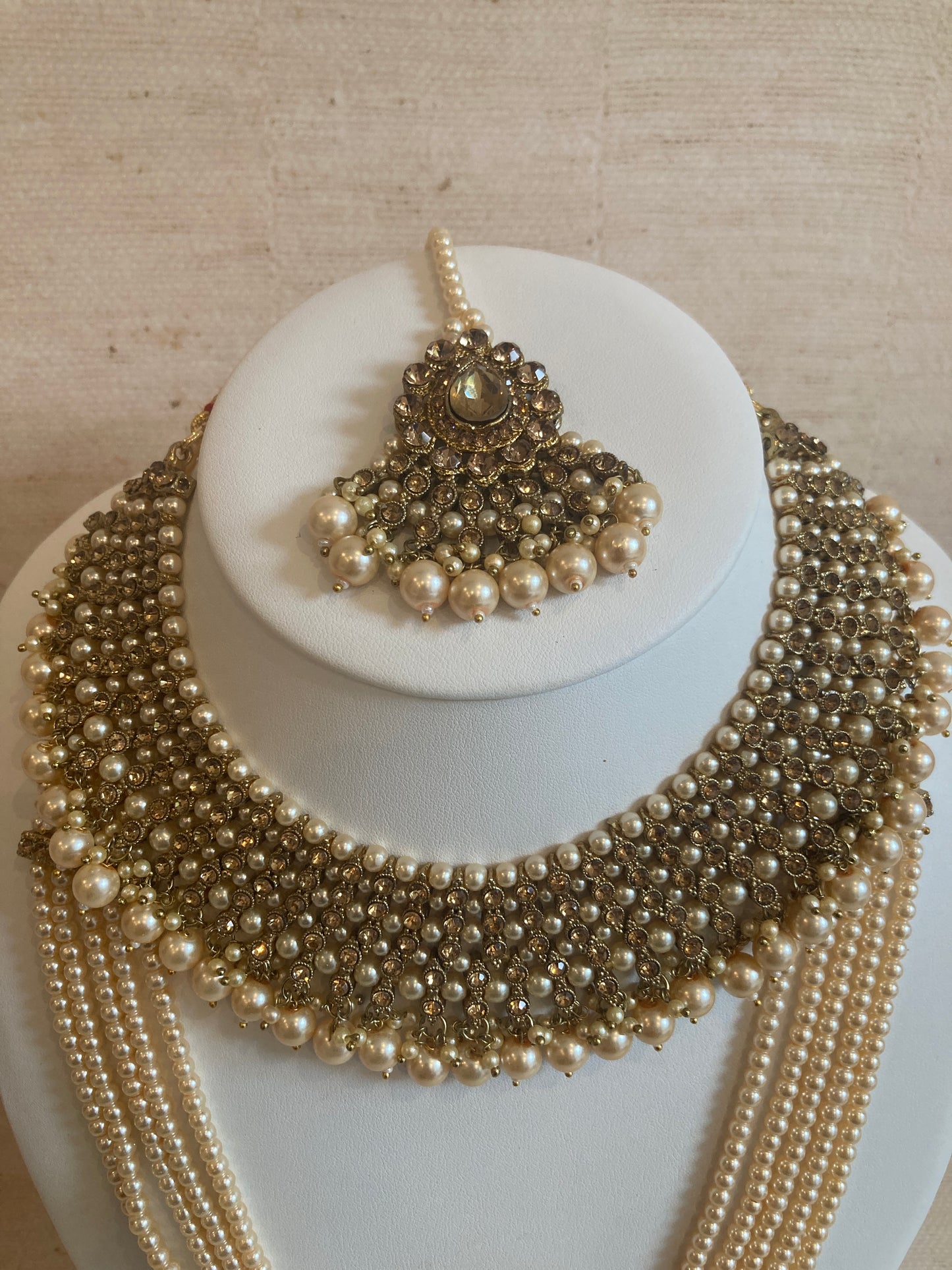 Riyasat Meenakari Kundan Pearl Set (ST128) (Antique)