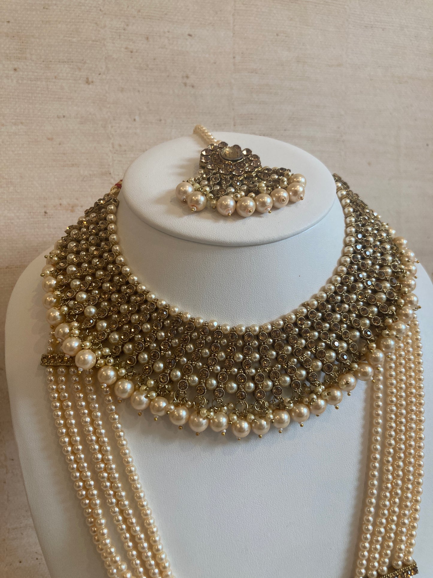 Riyasat Meenakari Kundan Pearl Set (ST128) (Antique)