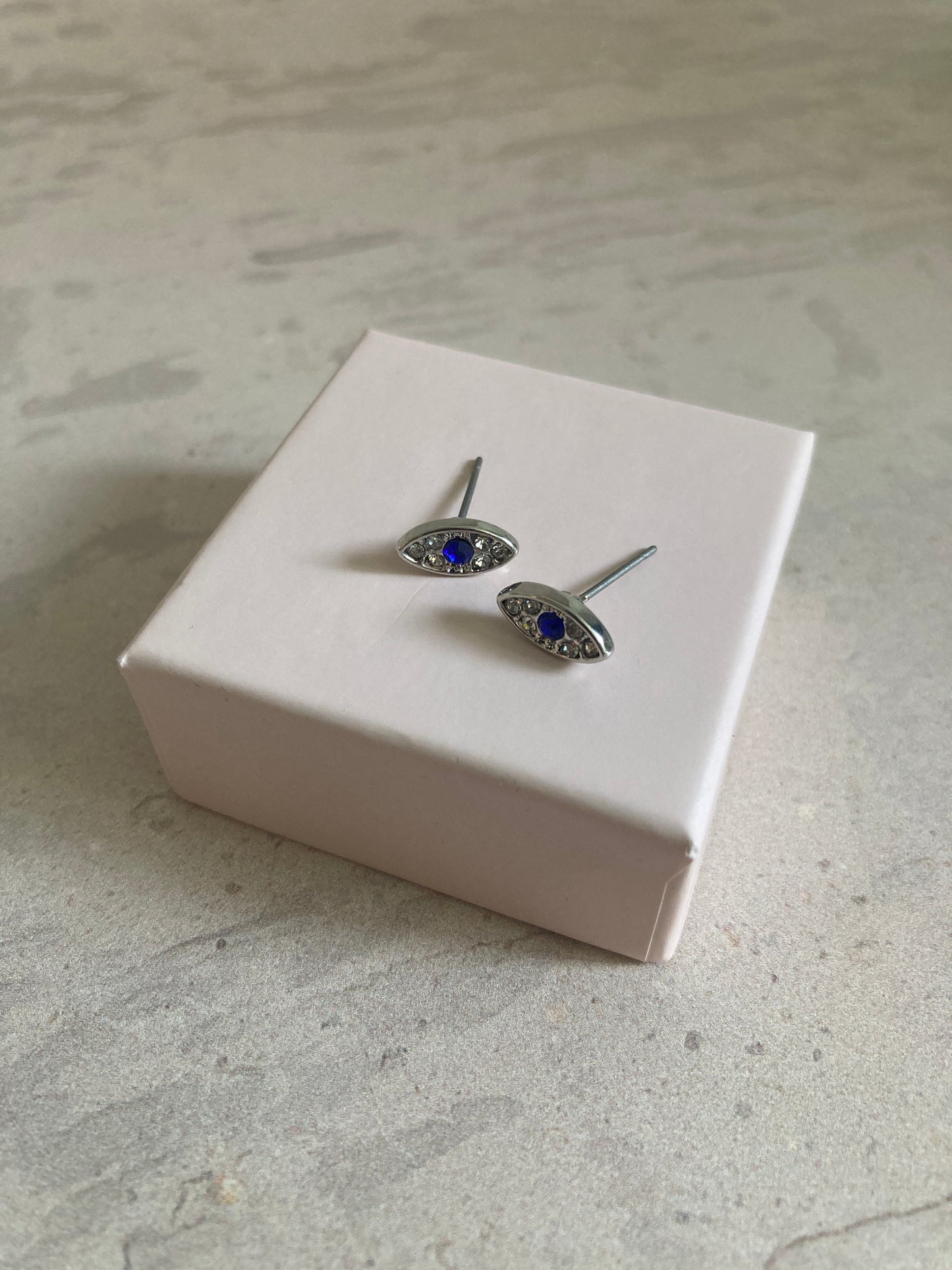 Evil Eye Studs (ST789) (Silver)