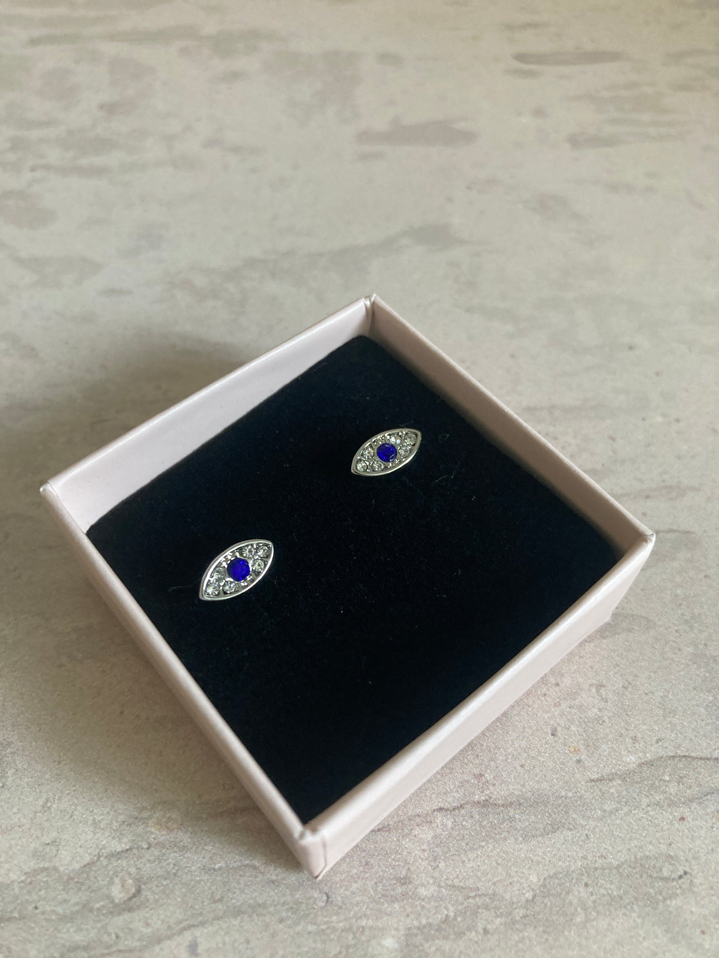 Evil Eye Studs (ST789) (Silver)