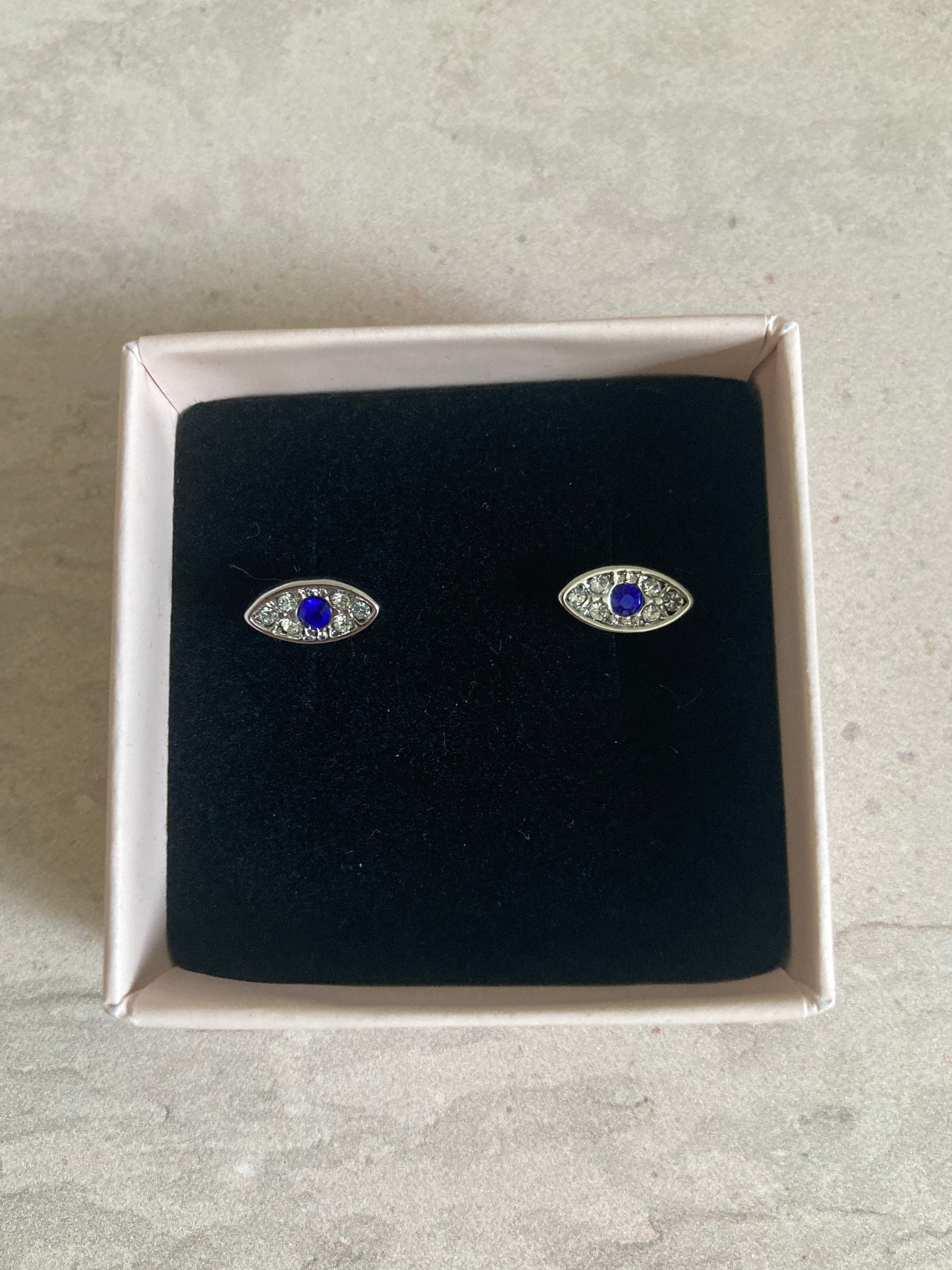 Evil Eye Studs (ST789) (Silver)