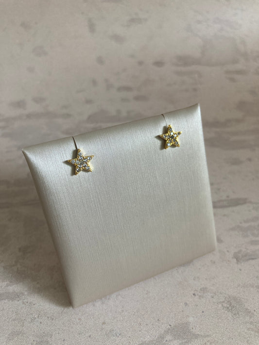 Star Stud Earrings (ST788) (Gold)