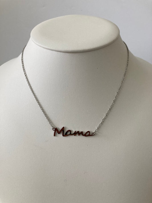 Mama Necklace (ST798) (Silver)