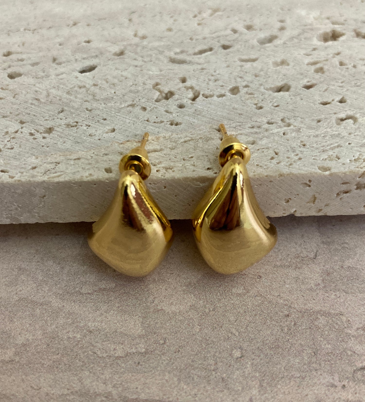 Droplet Dome Stud Earrings