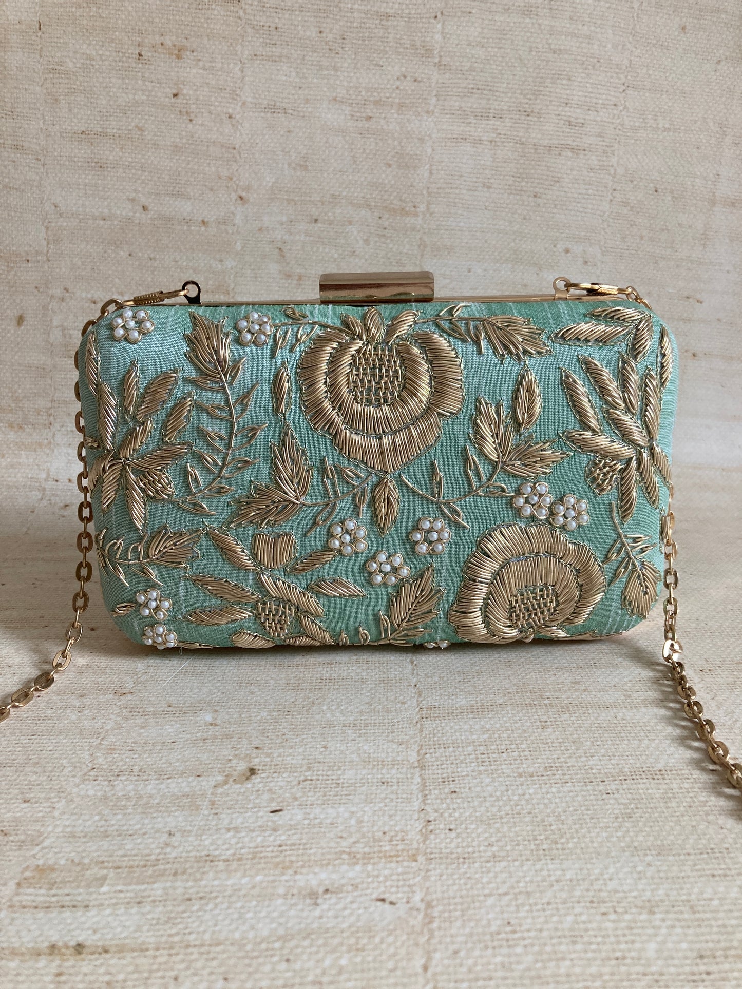 Amelia Rectangular Clutch (ST1001) (Mint Green)