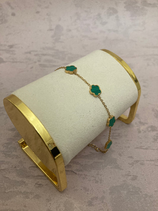 Valentina Clover Bracelet (ST819) (Green)