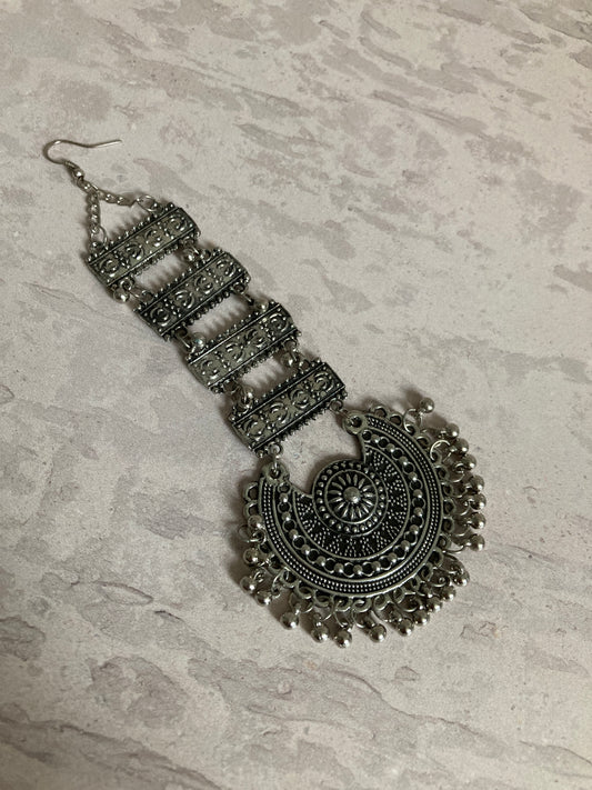 Oxidised Silver Tikka 