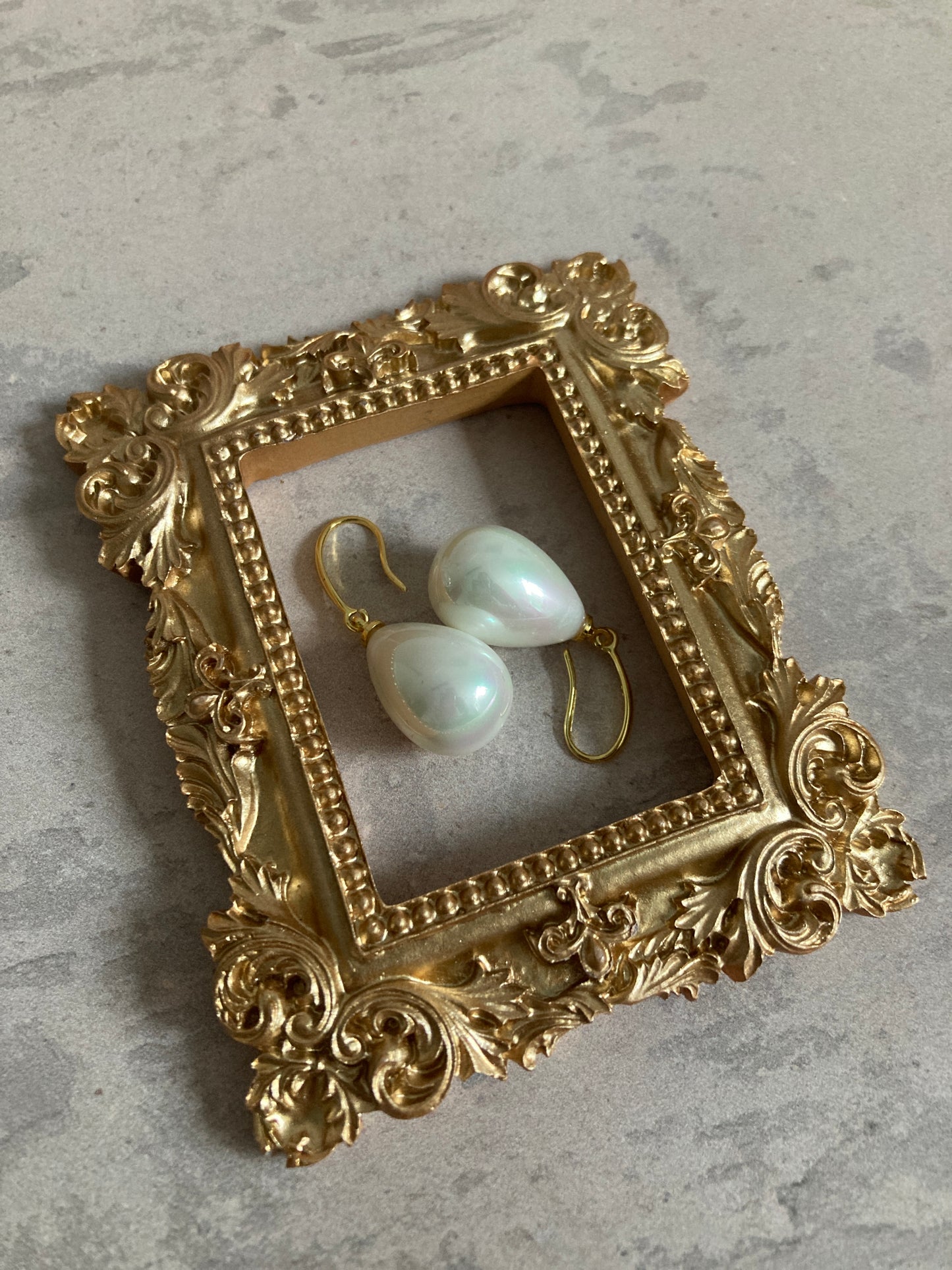Pearl Droplet Drop Earrings (ST827)