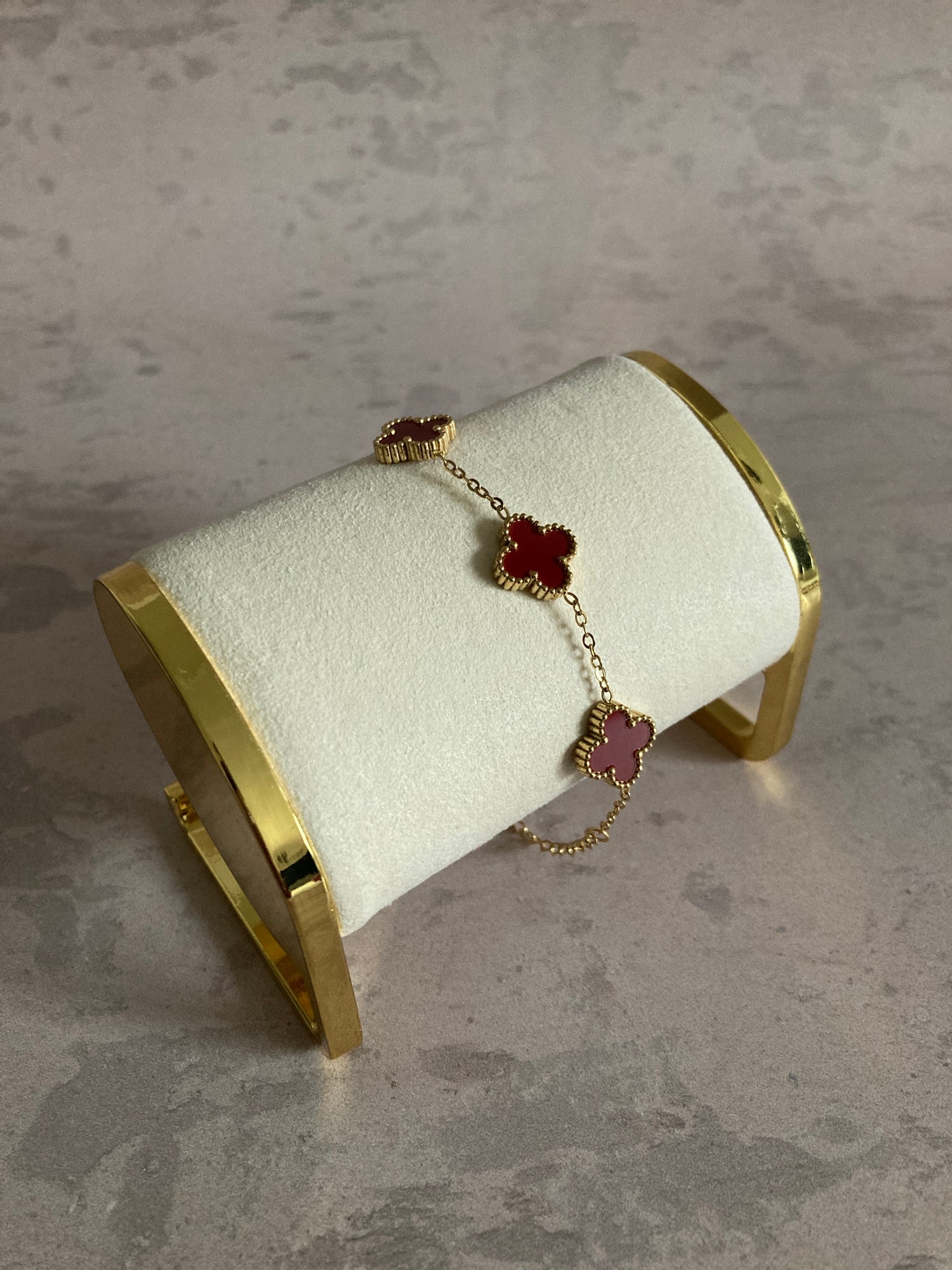 Maroon Clover Bracelet