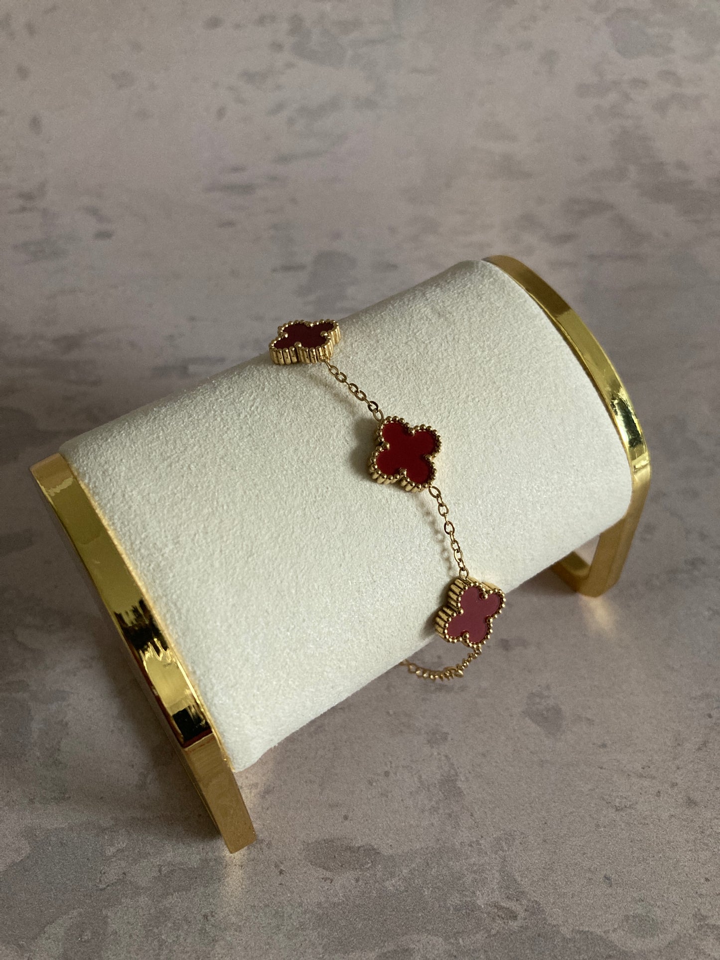 Maroon Clover Bracelet