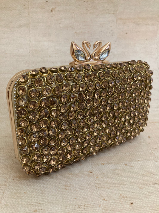 Stella (Rectangular Clutch) (Gold) (ST289)