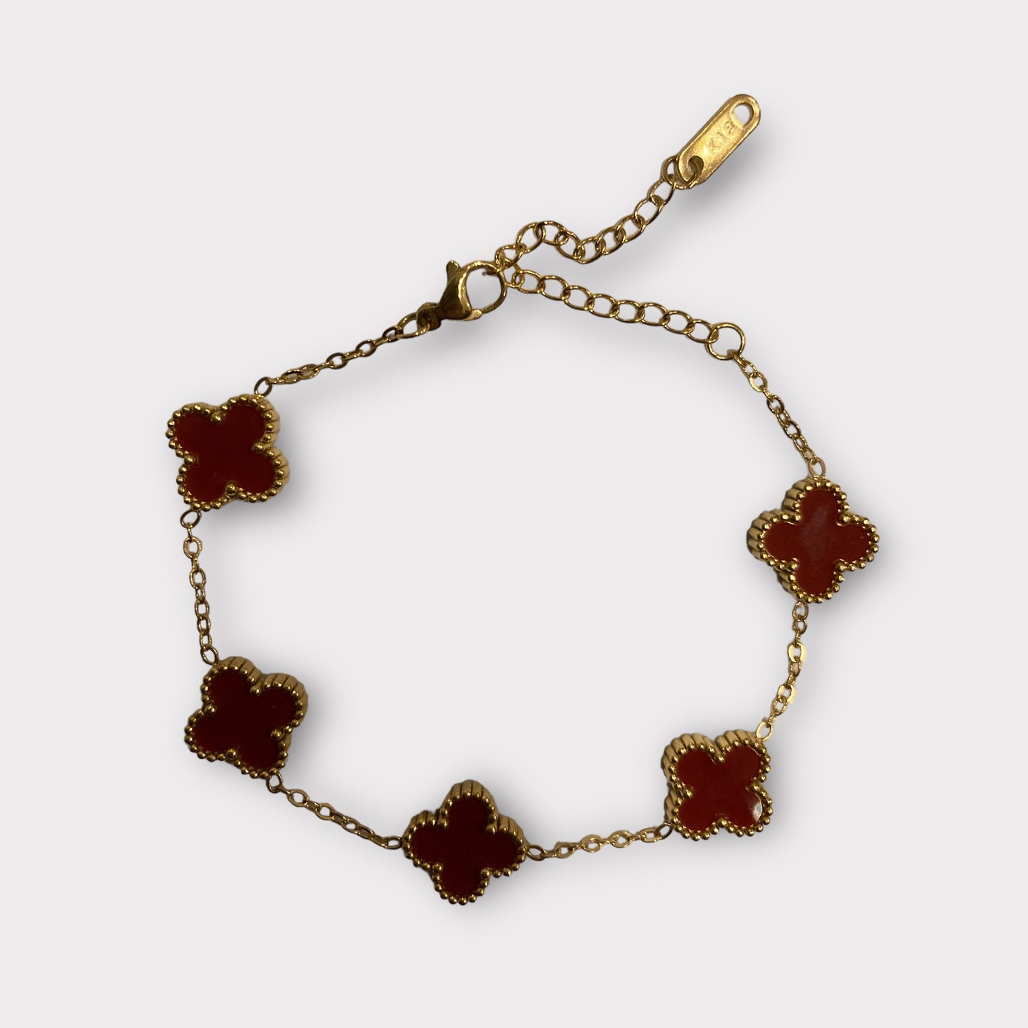 Maroon Clover Bracelet