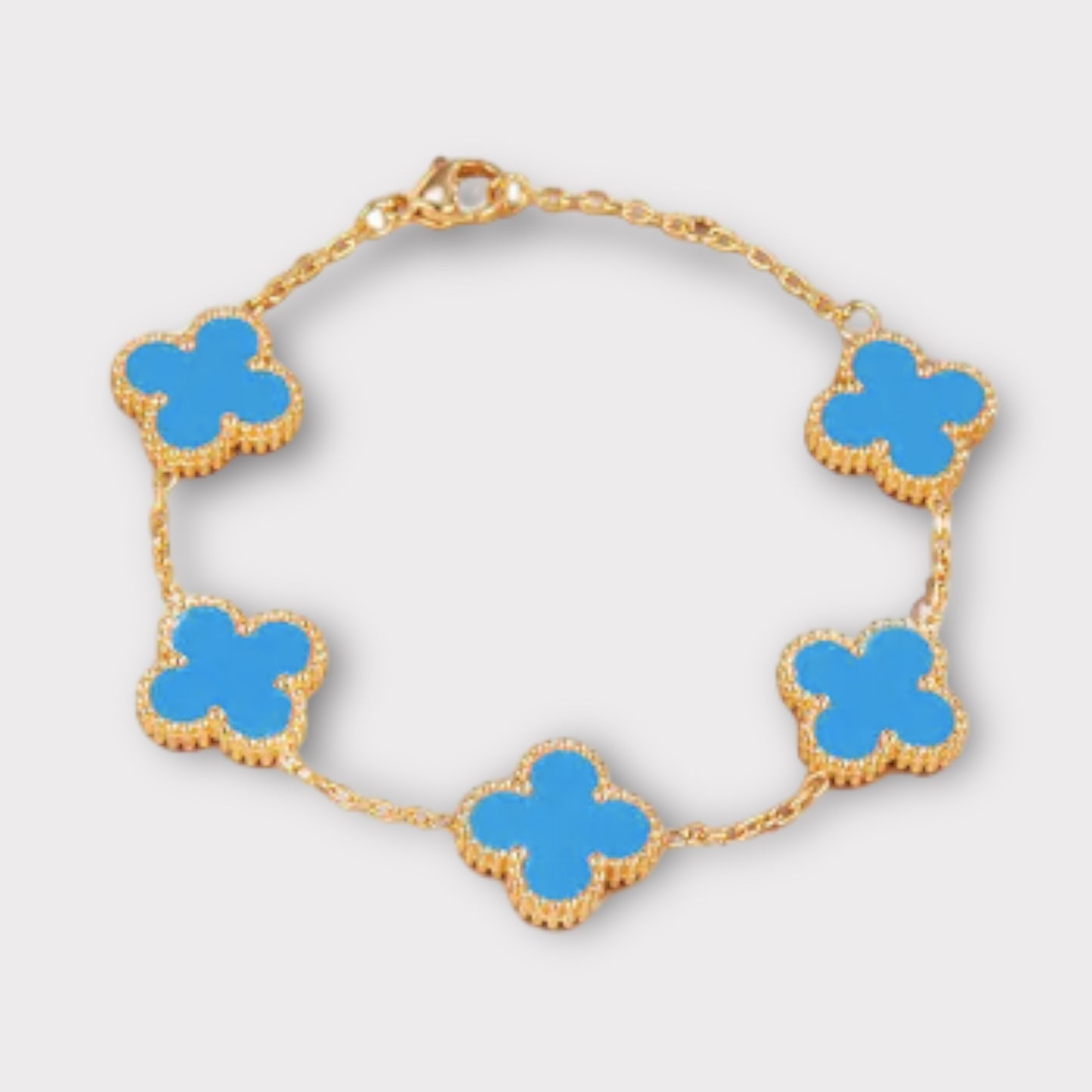 Adina Clover Bracelet (ST374) (Blue)