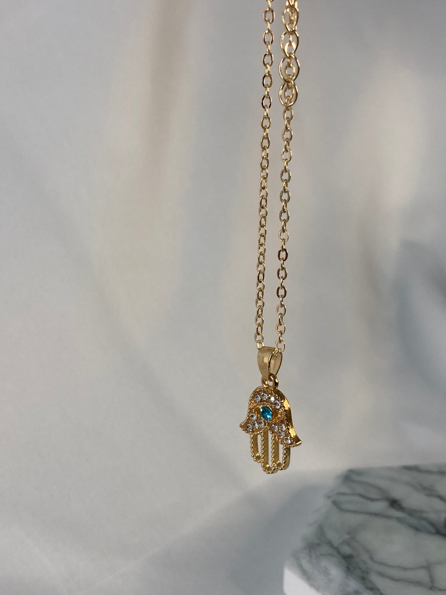 Hand of Hamsa Pendant Necklace (Evil Eye) (ST188)