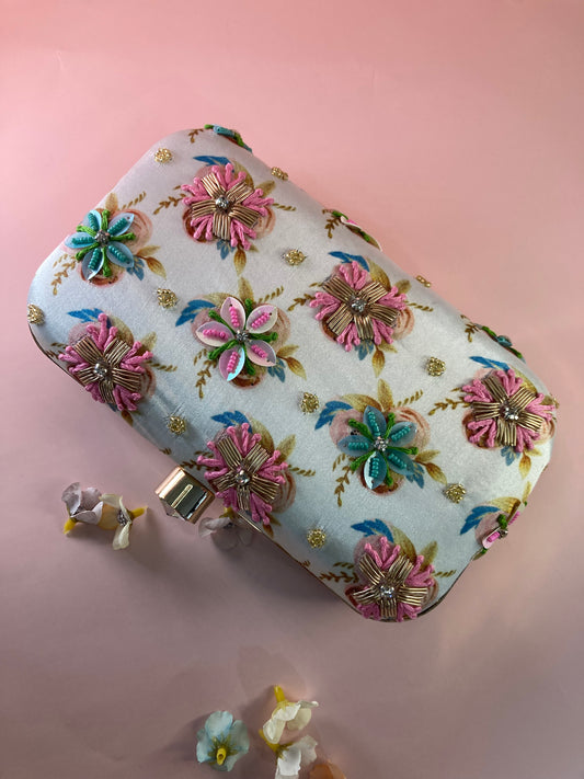 Flower Power (Floral Clutch) (Rectangle Clutch) (ST299)