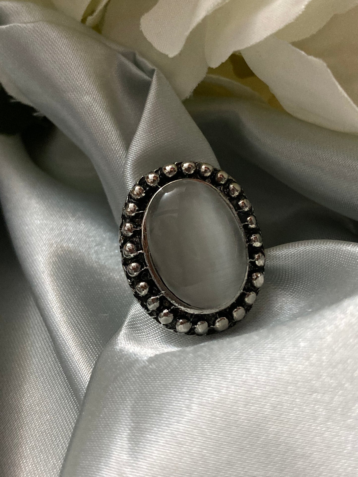 Bibi Oxidised Ring (ST093) White