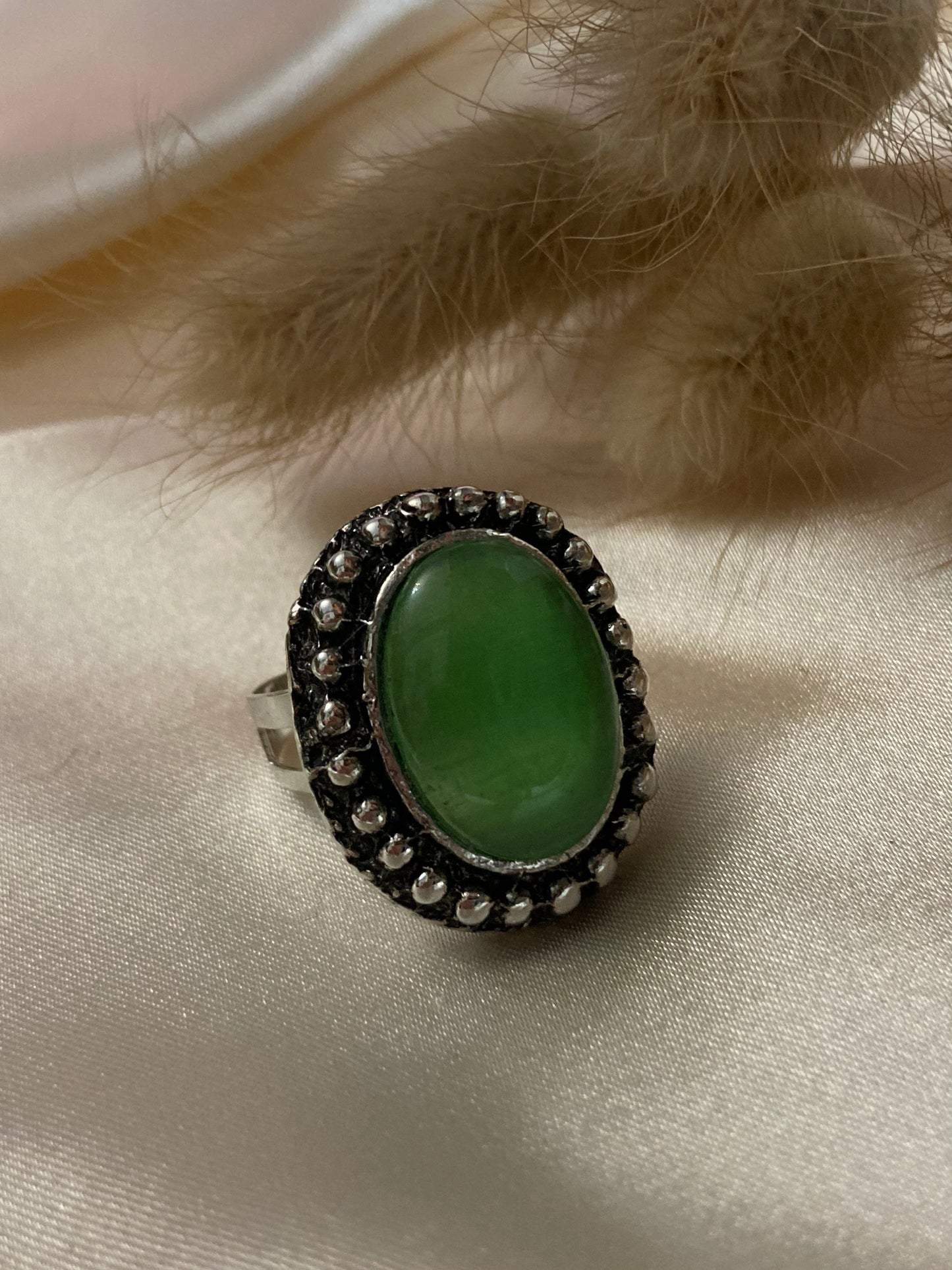 Bibi Oxidised Ring (ST093) Green