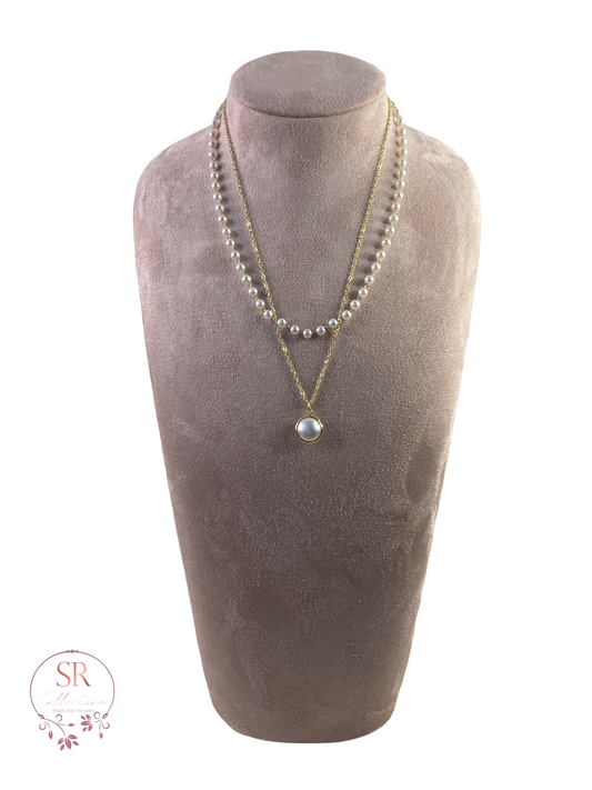 Taylor Pearl Layered Necklace (ST079)