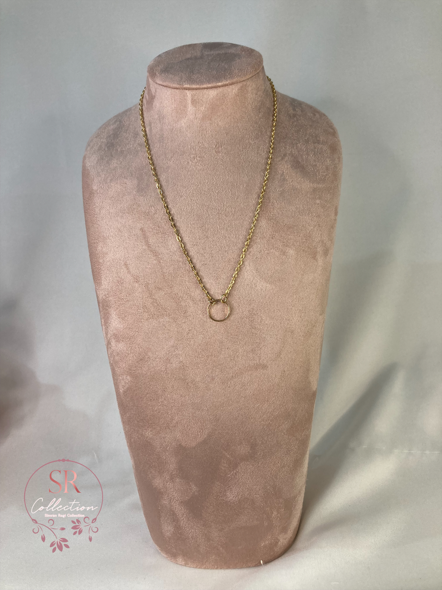 Dainty Circle Necklace (ST198) Gold