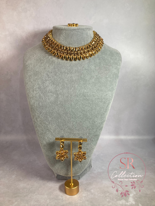 Chaya Gold Plated Kundan Choker Set (ST167) Antique