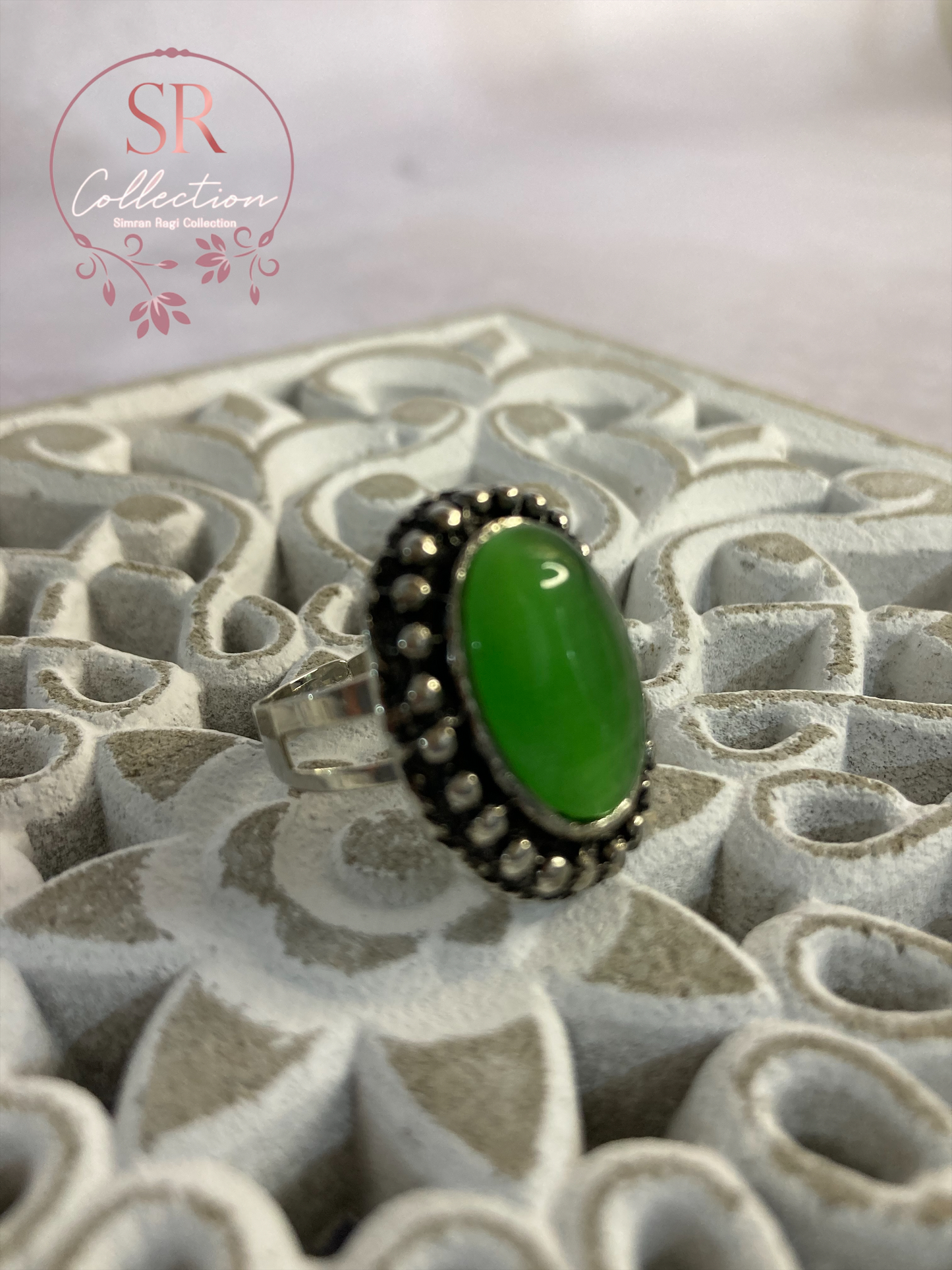 Bibi Oxidised Ring (ST093) Green