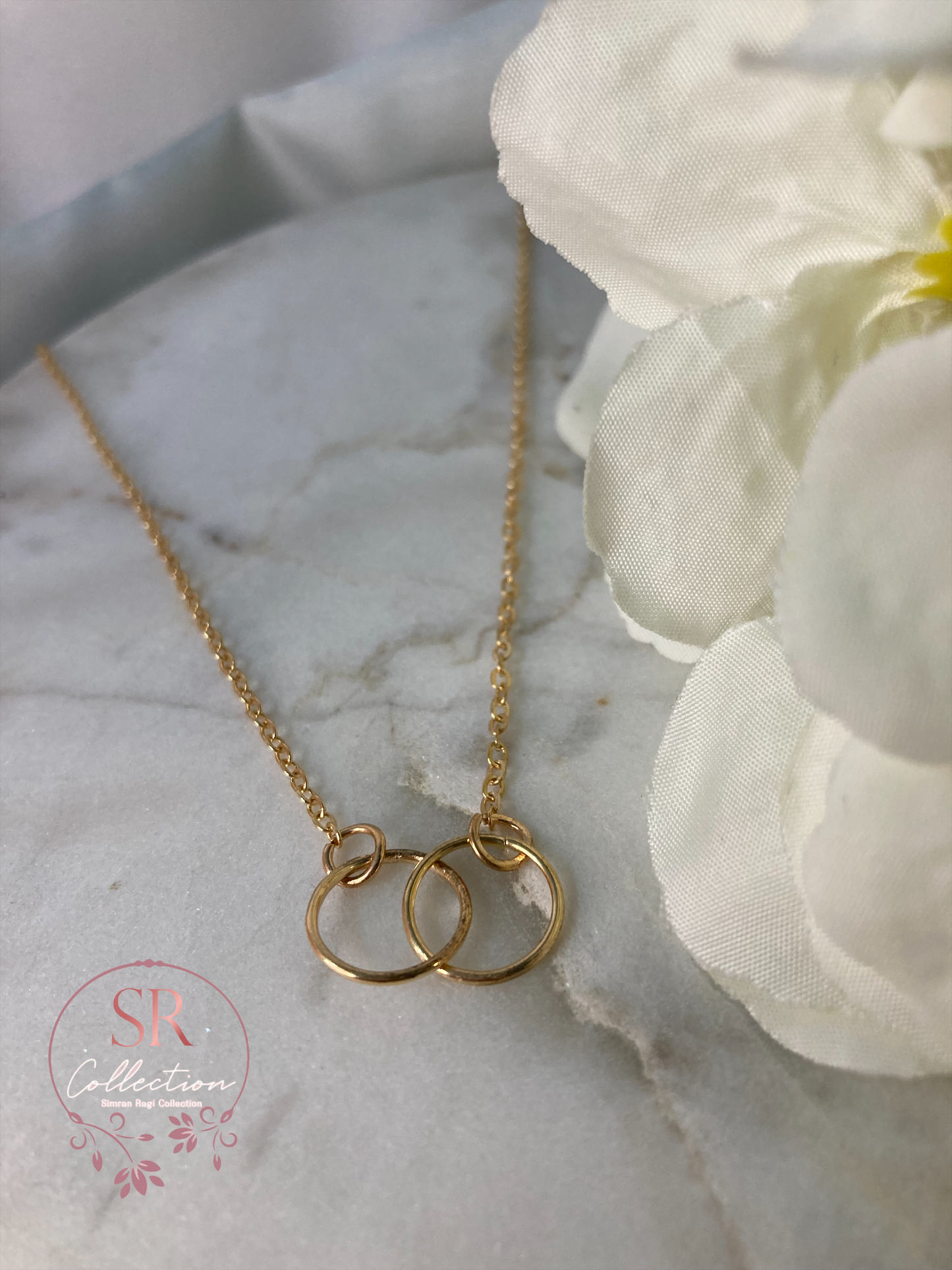 Double Circle Necklace (ST199) Gold