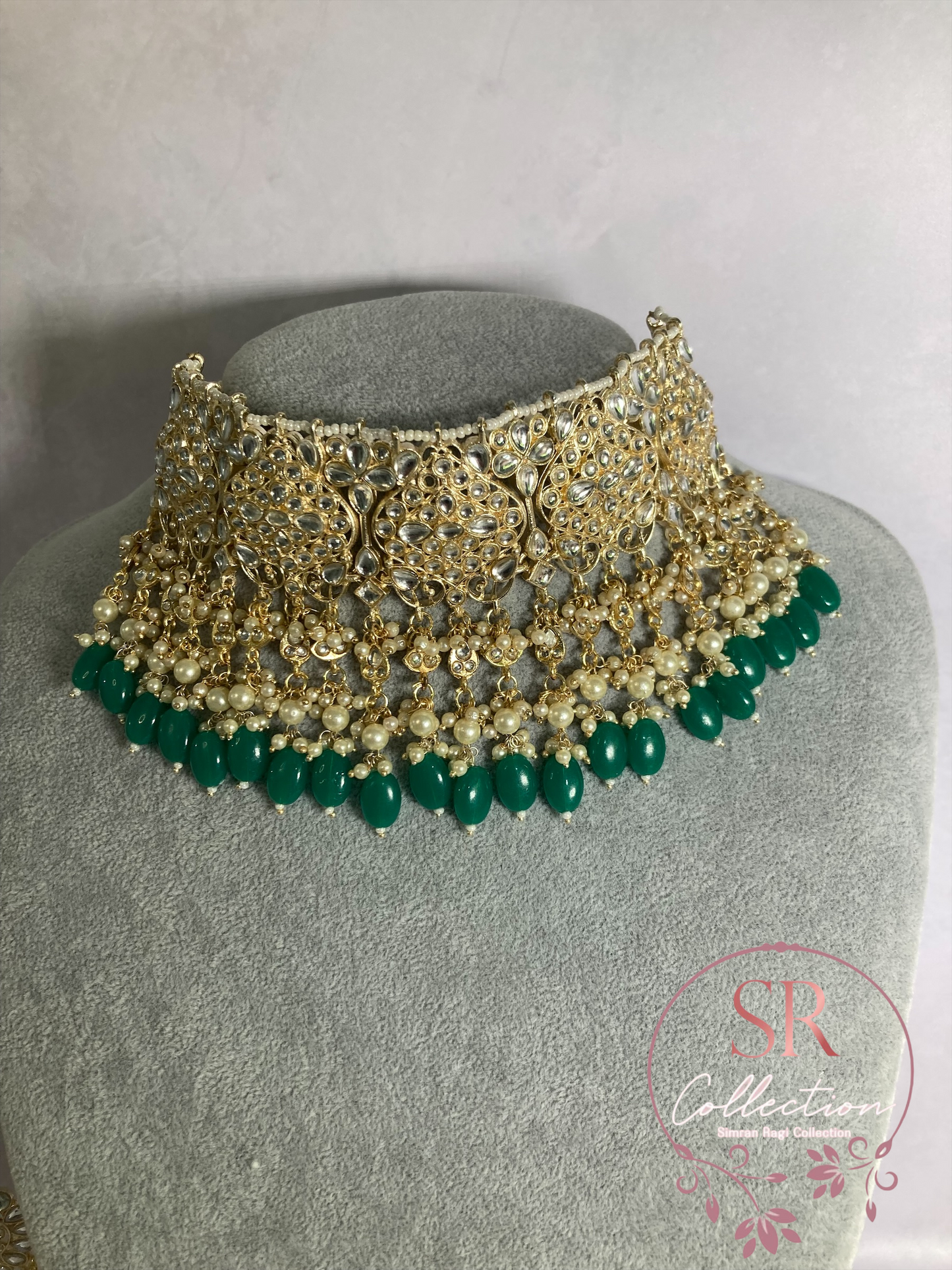 Maira Gold Plated Kundan Set (ST219) Emerald