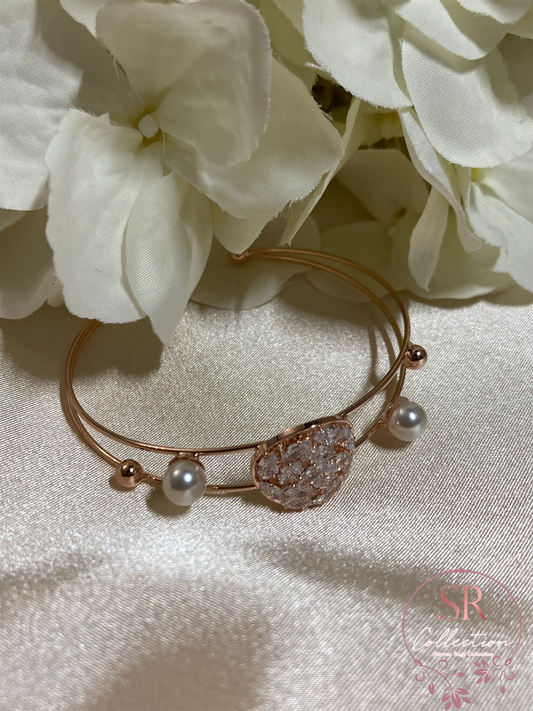 Katie Adjustable Bangle (ST071) Rose