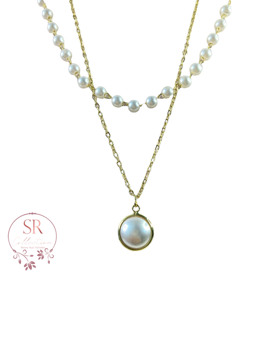 Taylor Pearl Layered Necklace (ST079)