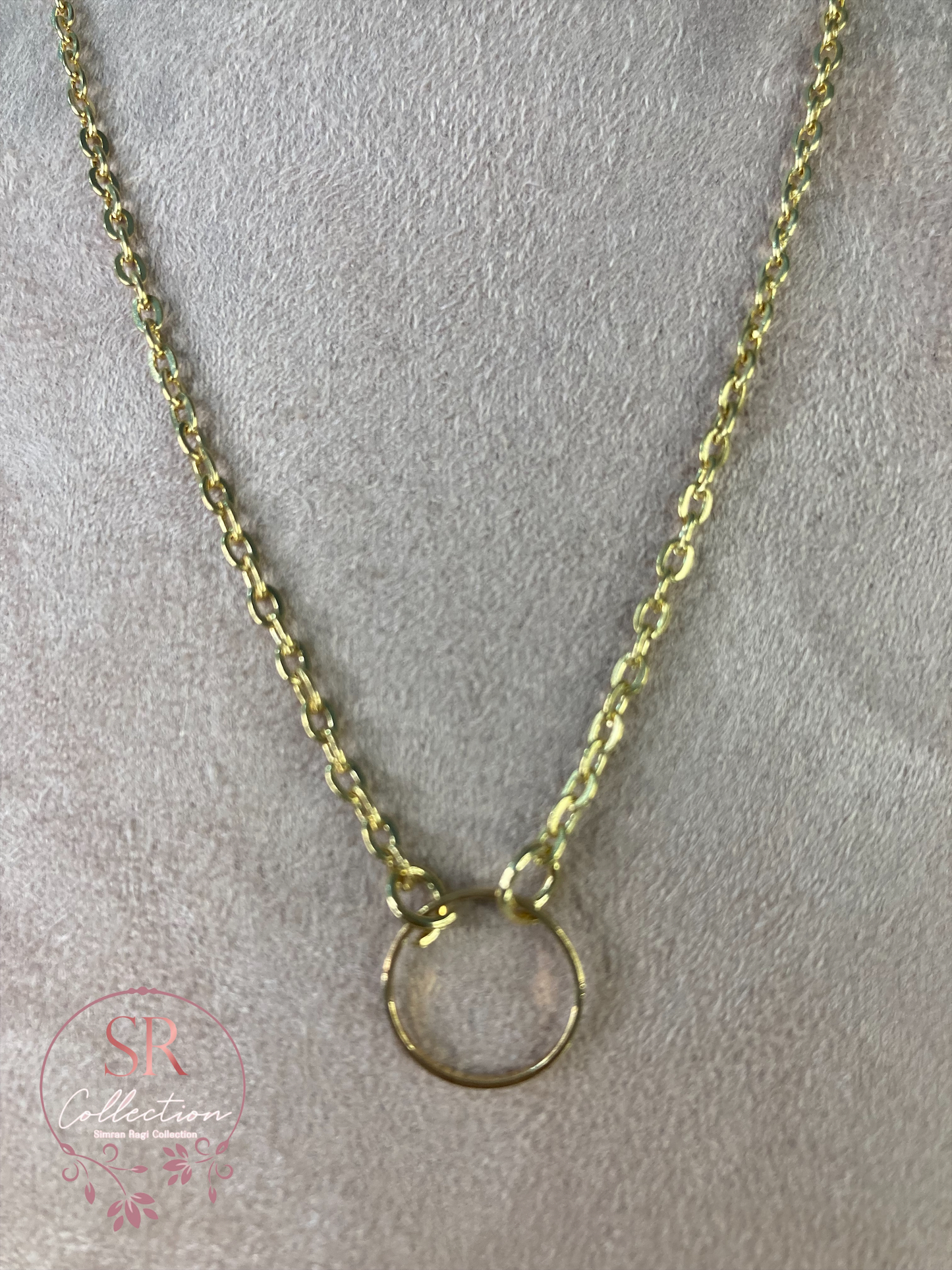 Dainty Circle Necklace (ST198) Gold