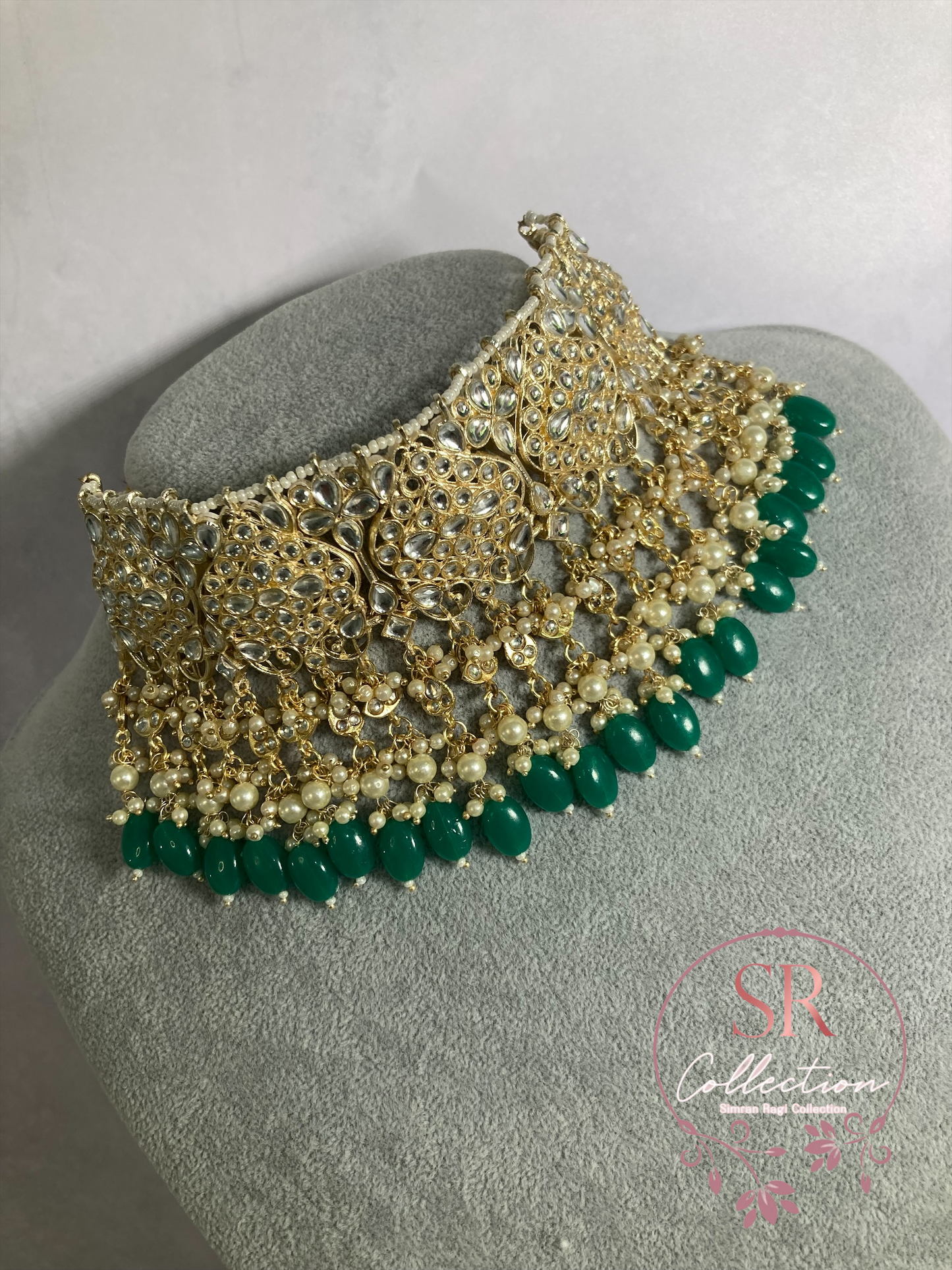 Maira Gold Plated Kundan Set (ST219) Emerald