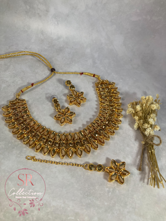 Chaya Gold Plated Kundan Choker Set (ST167) Antique