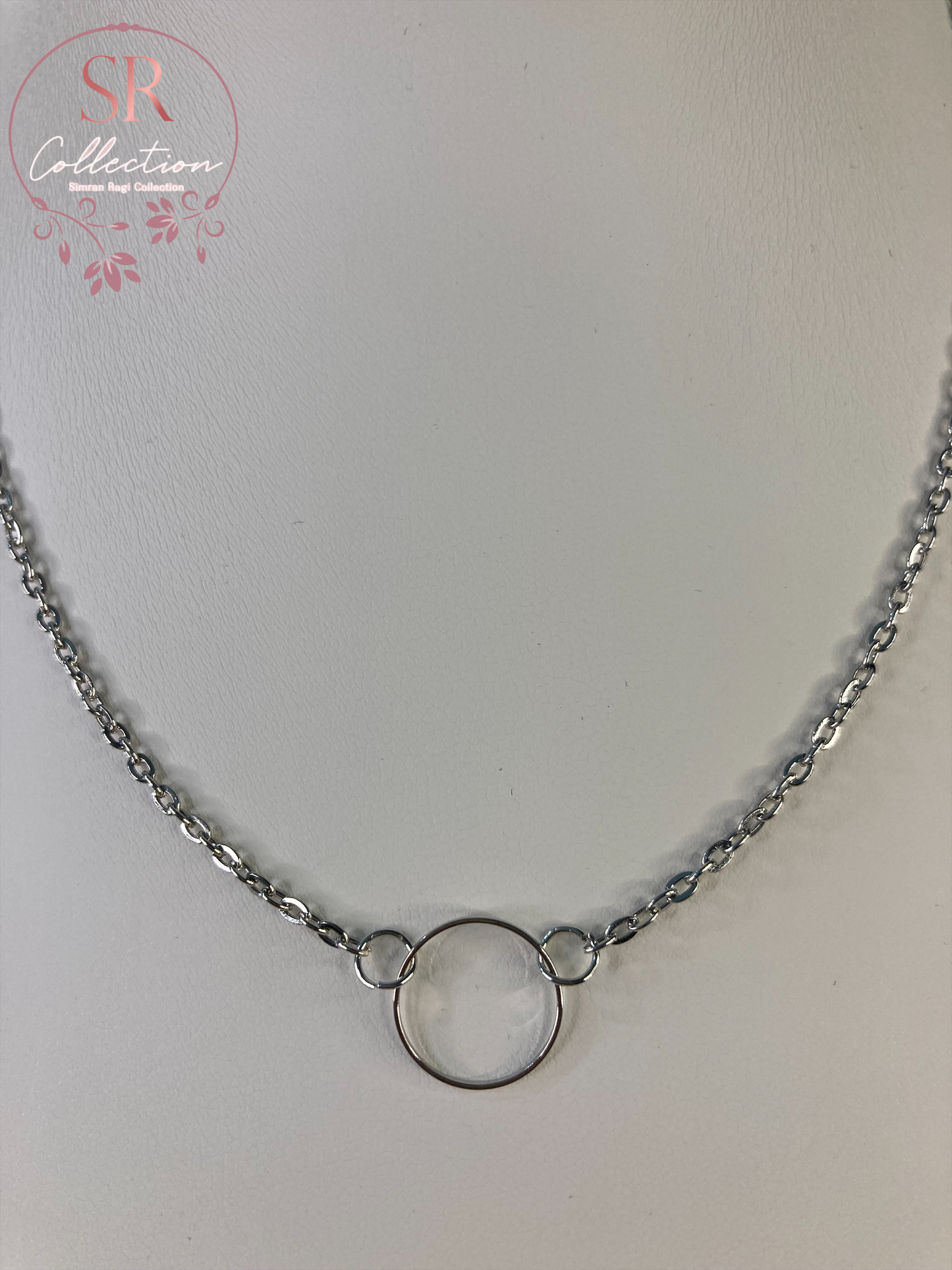 Dainty Circle Necklace (ST198) Silver