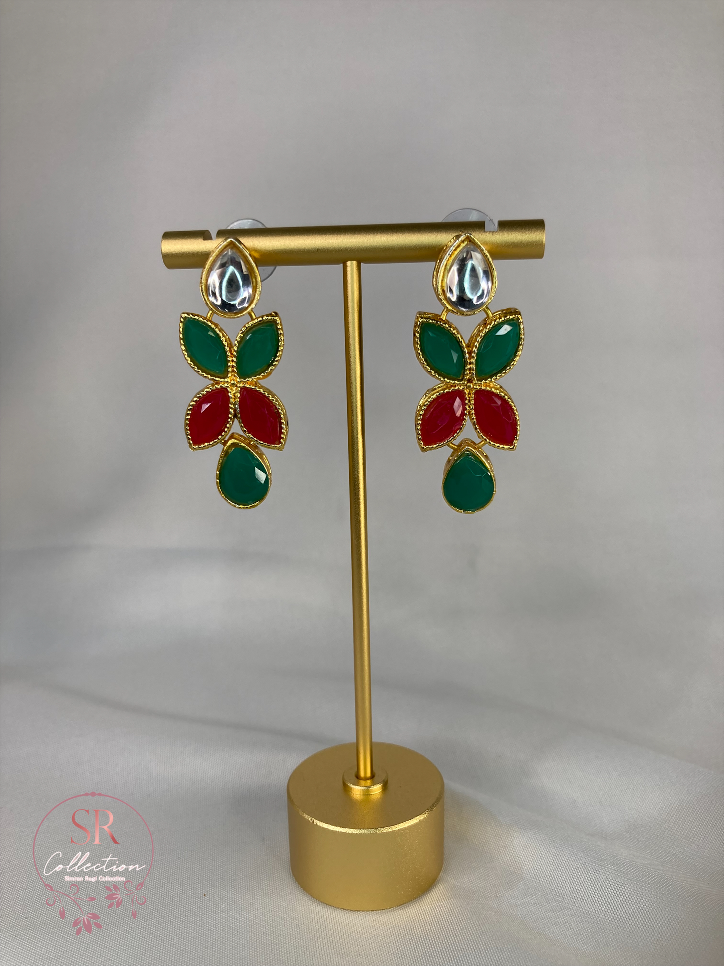 Nimrit Choker Set (ST095) (Emerald And Ruby)