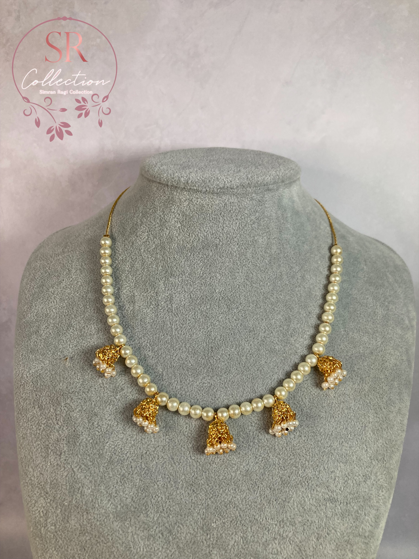 Frida Pearl Choker Necklace Set (ST160)