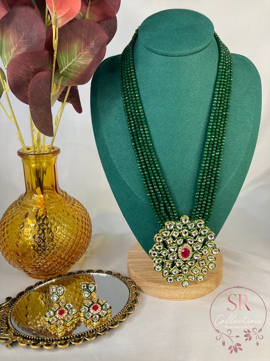 Neetu Long Mala Necklace (ST127) Emerald