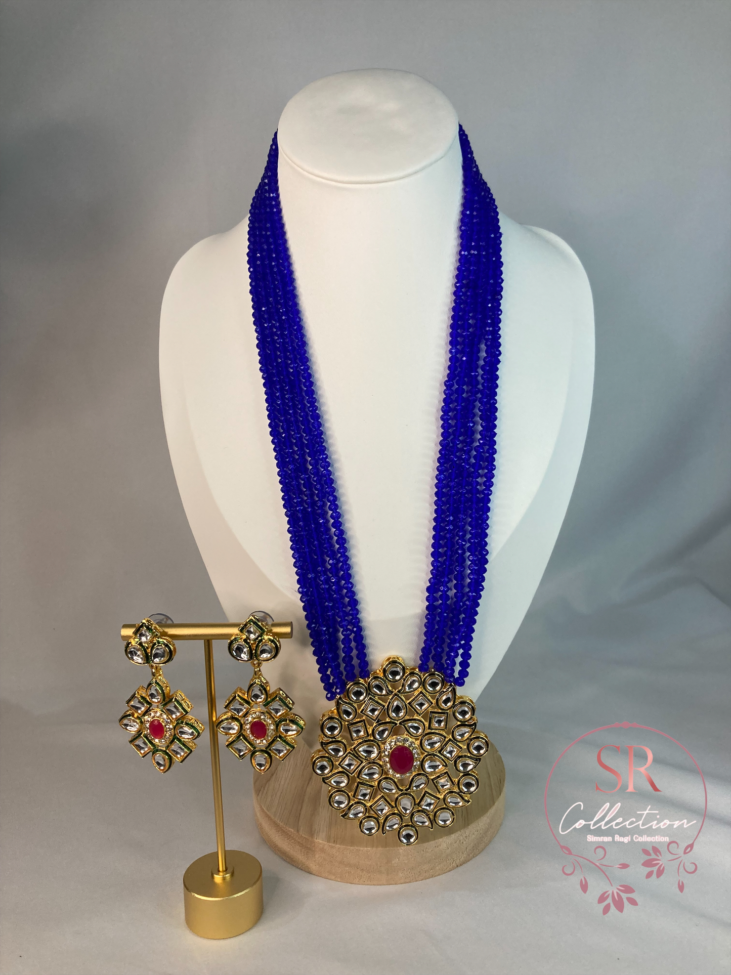 Neetu Long Mala Necklace (ST127) Royal Blue