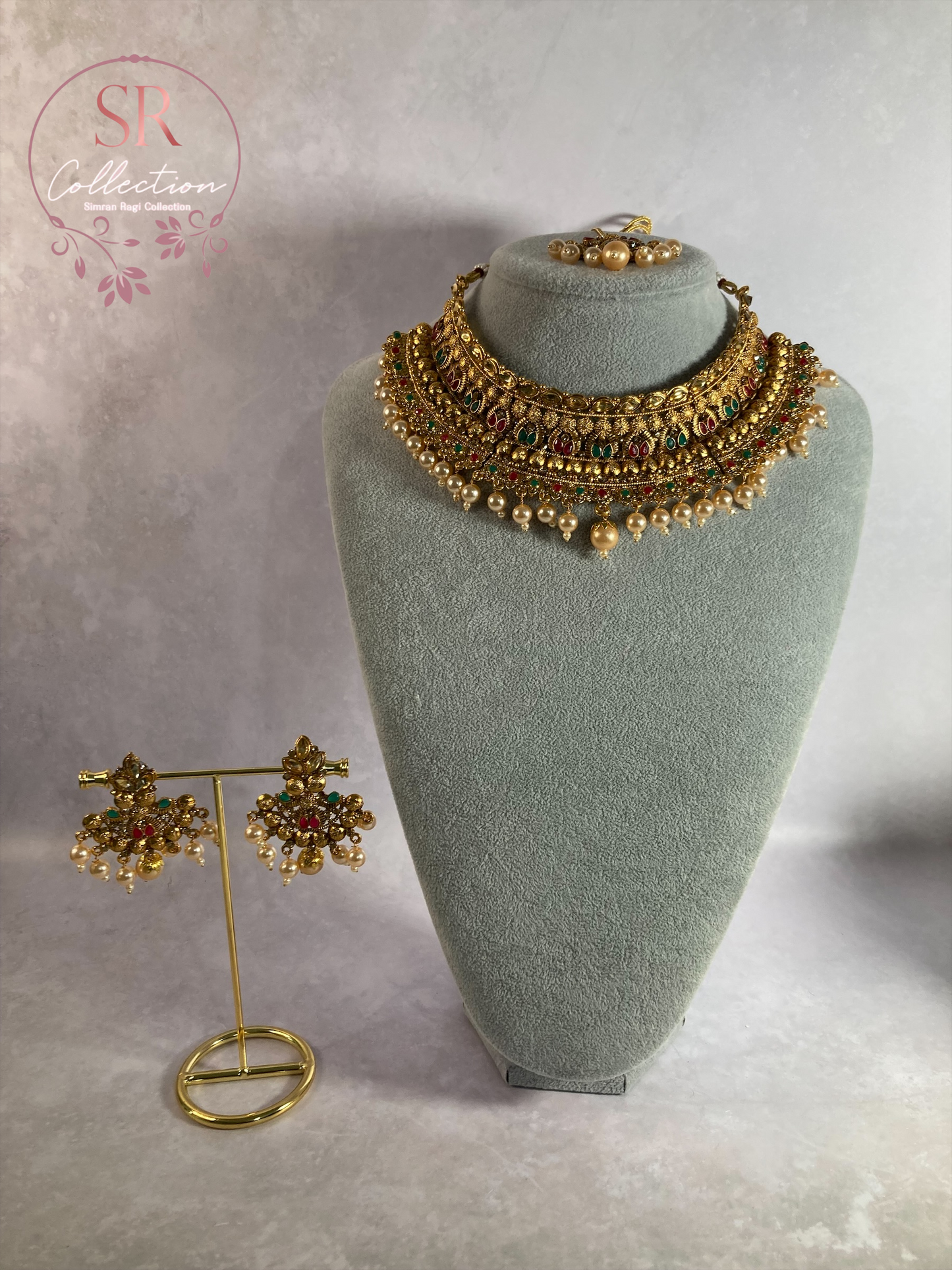 Esha Gold Plated and Kundan Set (ST159)