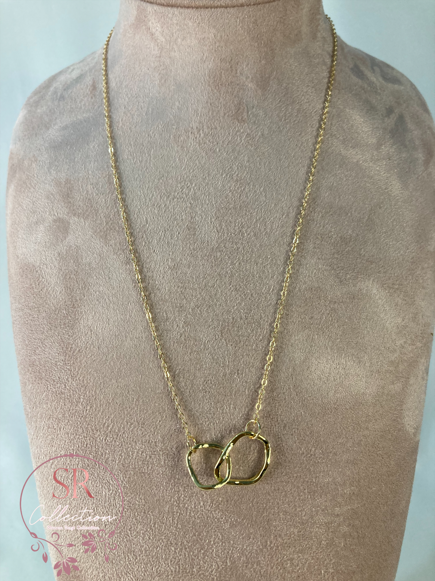 Double Circle Linked Necklace (ST213)