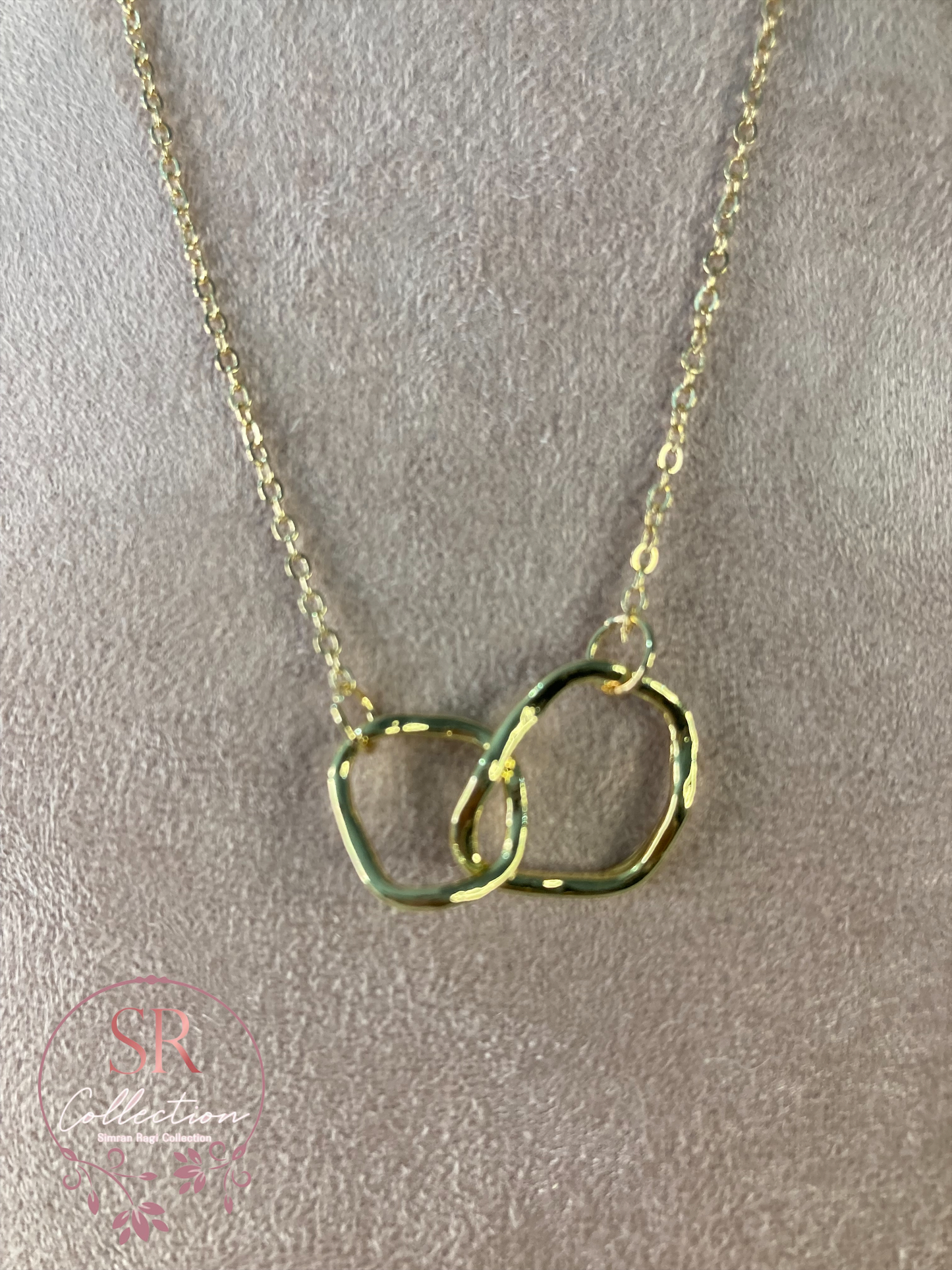 Double Circle Linked Necklace (ST213)